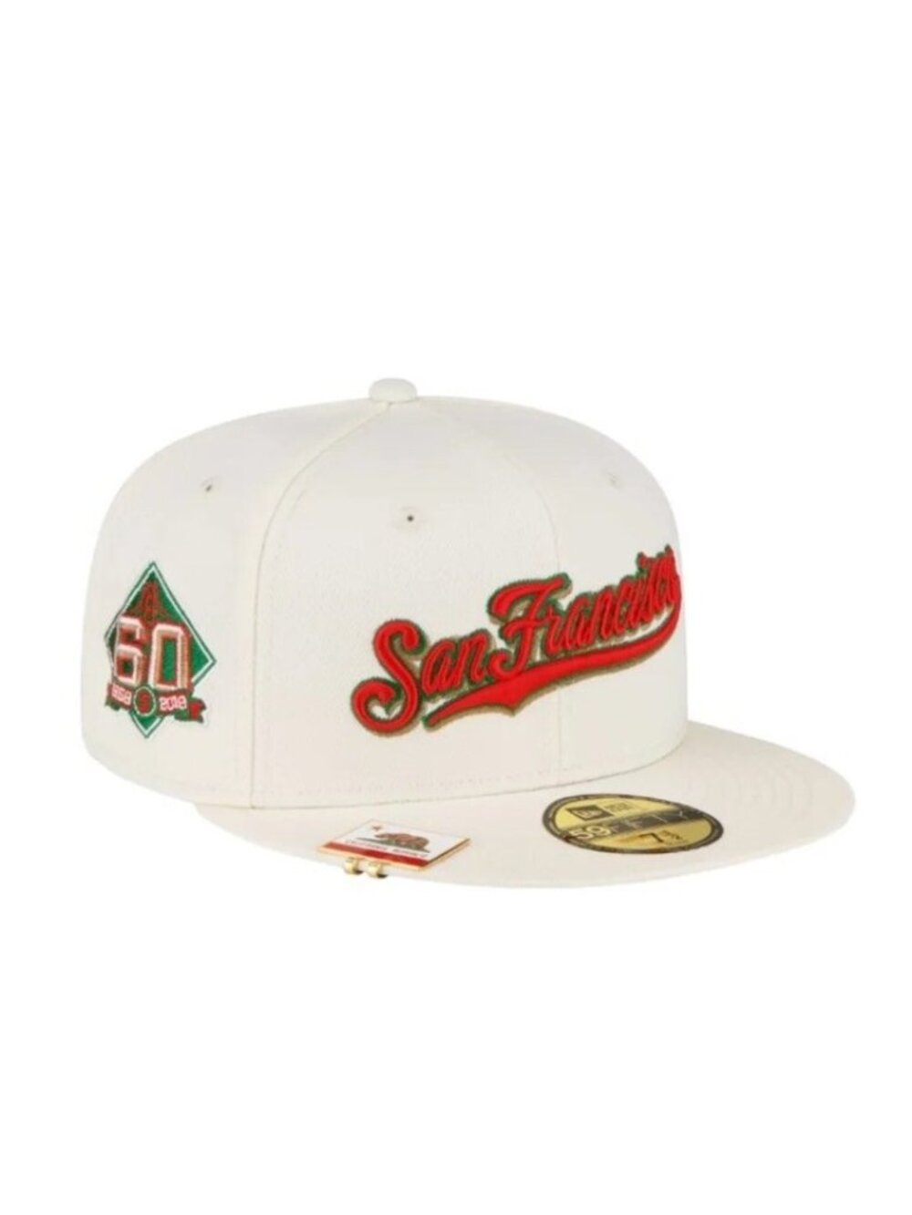 SAN FRANCISCO GIANTS CHROME CITY FLAG HAT CLIP NEW ERA 59FIFTY FITTED HAT Sz 8